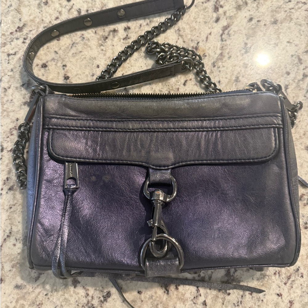 Rebecca Minkofff Blue Metallic Mini MAC.